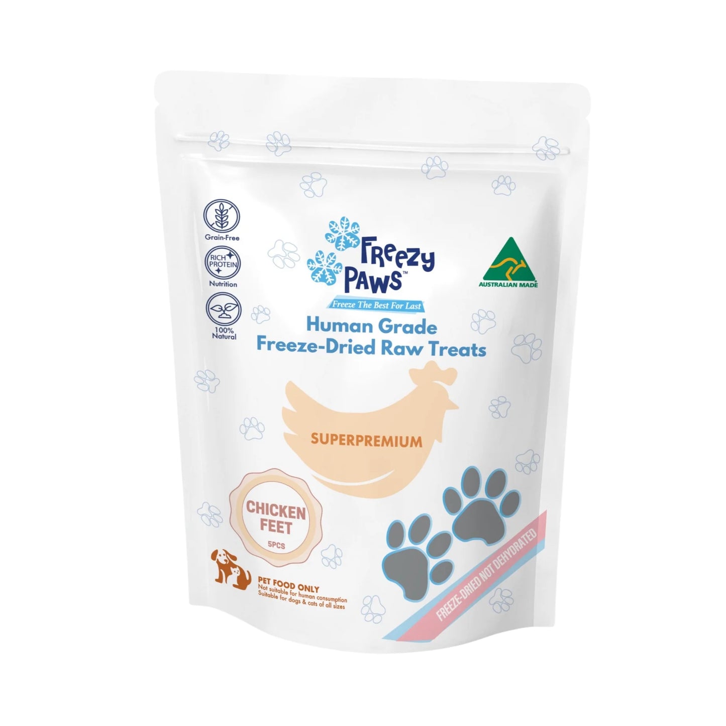 Freezy Paws - Freeze-Dried Chicken Feet Treats 5pcs