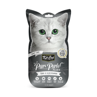Kit Cat Purr Puree Plus+ Cat Treat Tuna & Glucosamine (Joint Care) 4x15g