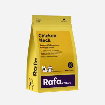 RAFA Raw Freeze-Dried Treats | Human-Grade Chicken Neck 60g