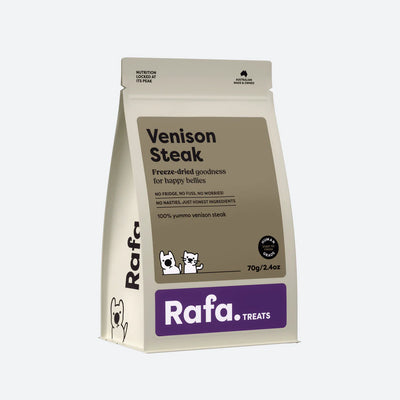 RAFA Raw Freeze-Dried Treats | Human-Grade Venison Steak 70g