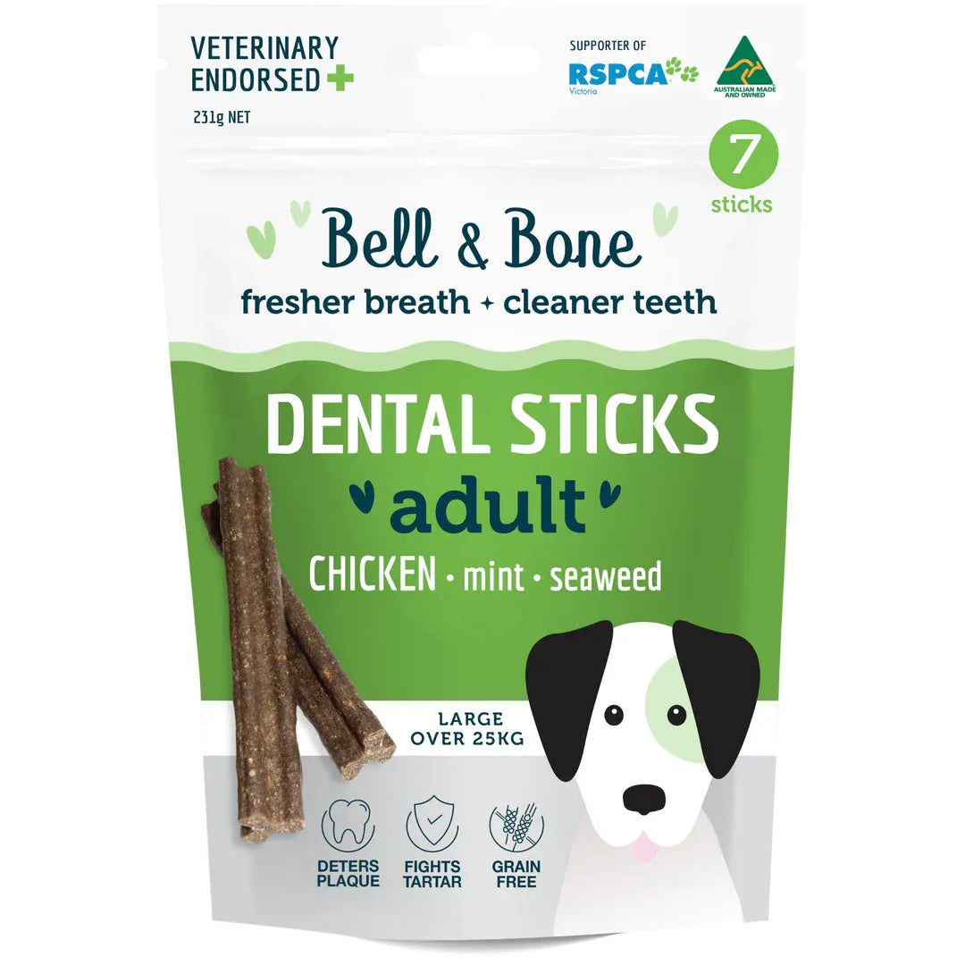 Bell and Bone Dog Dental Sticks - Chicken, Mint and Seaweed