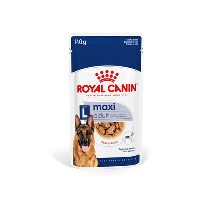 ROYAL CANIN Maxi Adult Chunks in Gravy Wet Dog Food 140g x 10