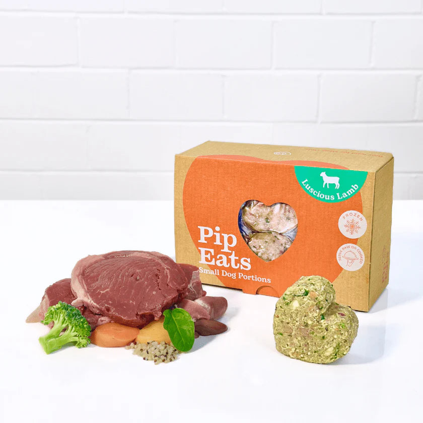 Pip Eats Frozen Raw Dog Food Luscious Lamb 90g x 12