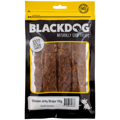 BLACKDOG Dog Treats Chicken Jerky Straps 150g