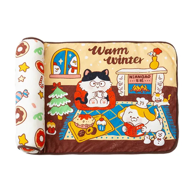 NIAN'GAO Pet Blanket with Pillow