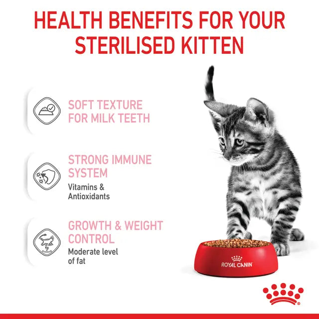 ROYAL CANIN Sterilised Kitten Gravy Wet Cat Food 85g x 12