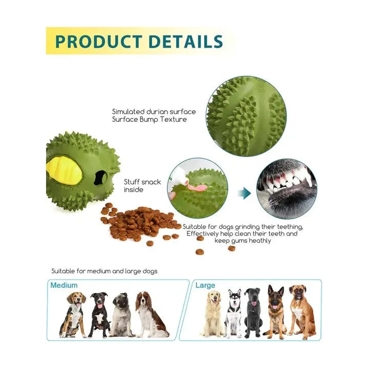 PETOPIA Ultra Tough Dog Toy Durable Durian