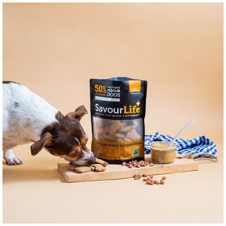 SavourLife Dog Treats Biscuits Australian Peanut Butter Flavour 500g