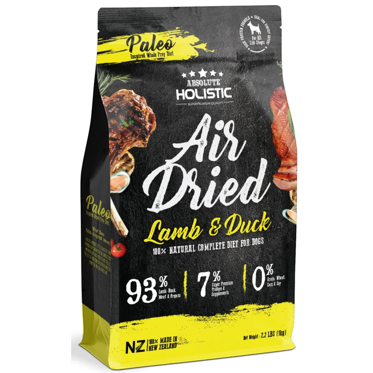 Absolute Holistic Air Dried Dog Food | Lamb & Duck 1Kg