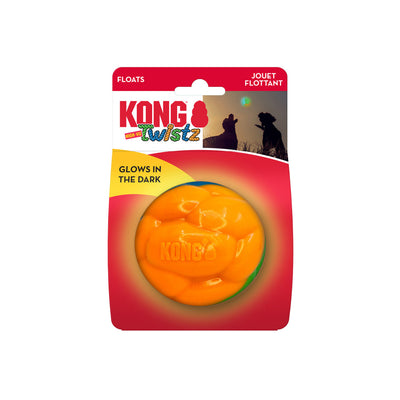 KONG Dog Toy Twists Hi Vis Ball Large