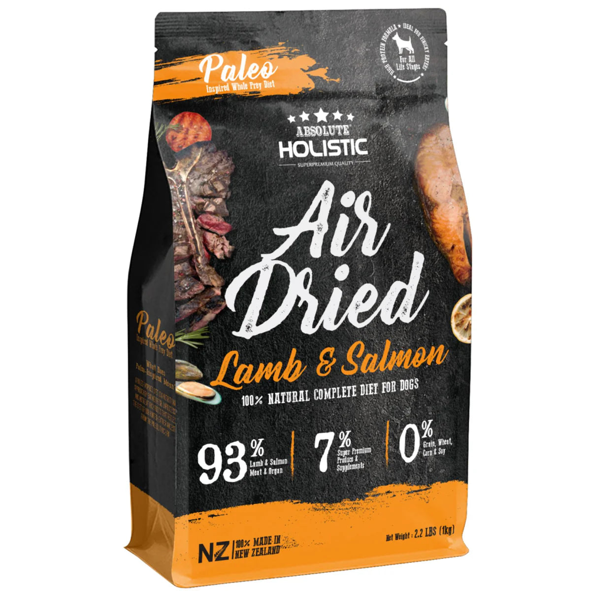 Absolute Holistic Air Dried Dog Food | Lamb & Salmon 1Kg