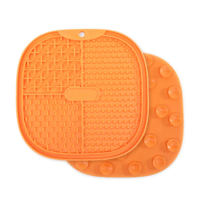 Pet Marvel Pet Licking Food Plate Wallable Orange