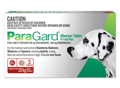 ParaGard Allwormer Tablets For Small Dogs Up To 20kg 3 Tablets