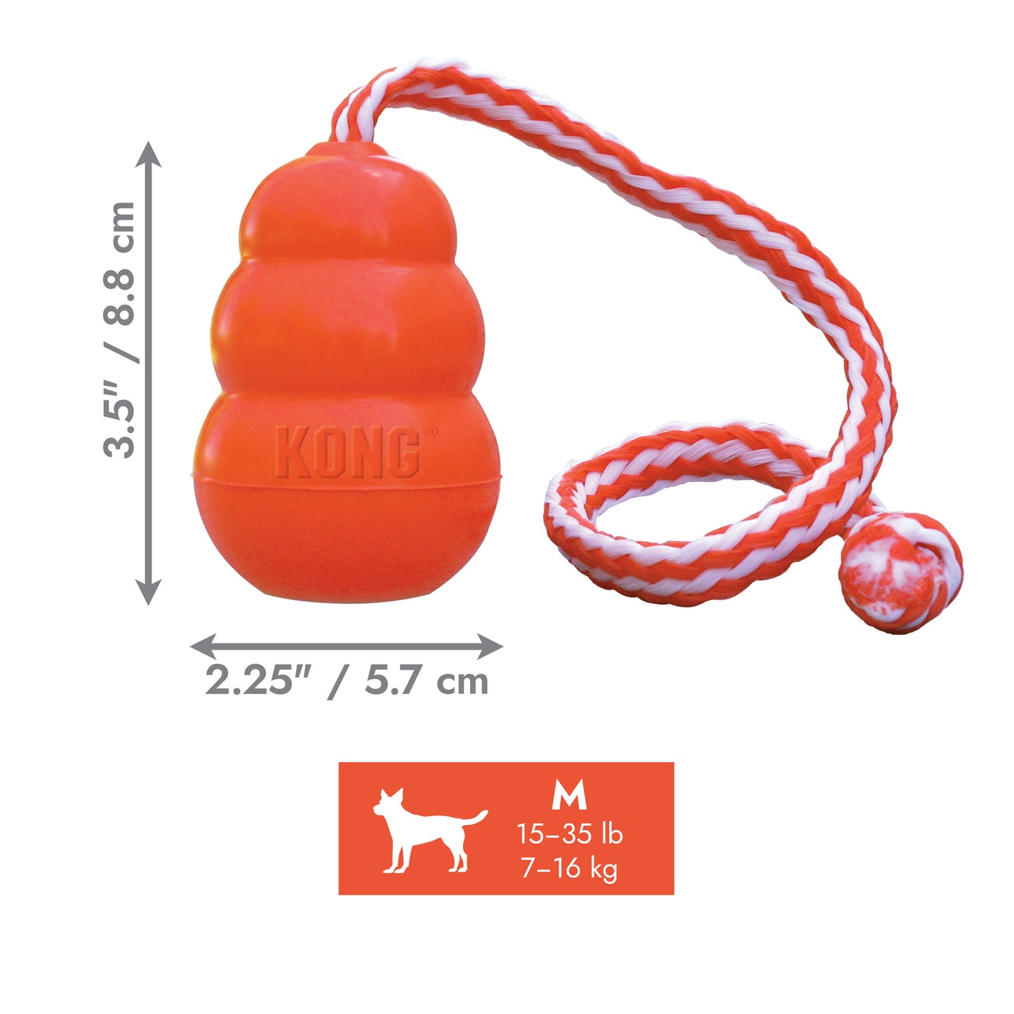 KONG Dog Toy Aqua Rope Water Float Toy