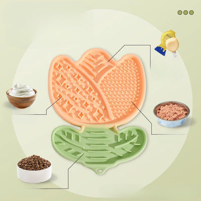 Flower Slow Feeder Lick Mat