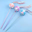 Cat Teaser Wand Toy - Colorful Plush Ball