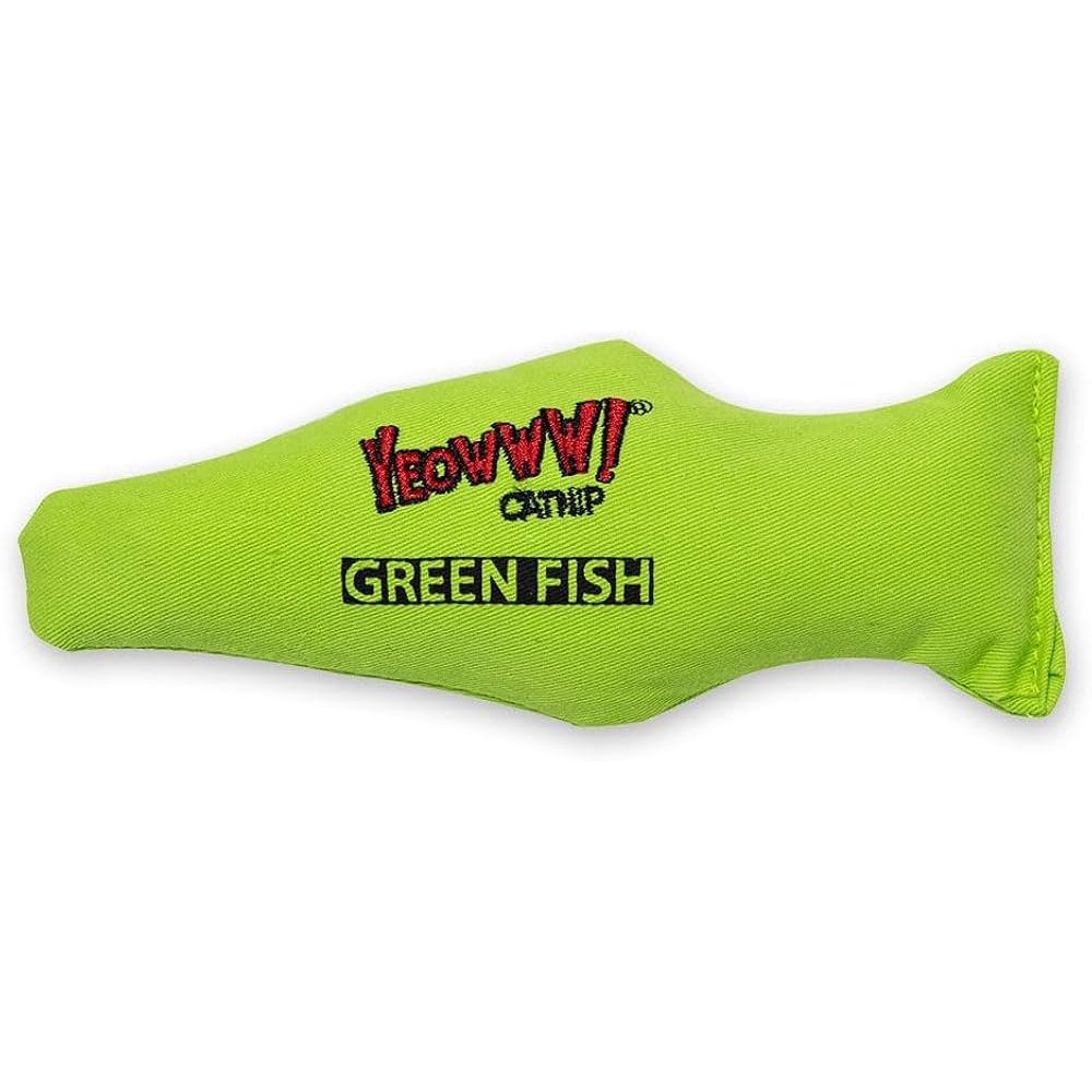 Yeowww! Catnip Cat Toy Green Fish