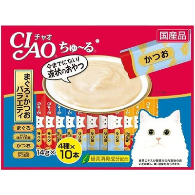 CIAO Churu Tuna & Bonito Variety Wet Cat Treats 40x14g