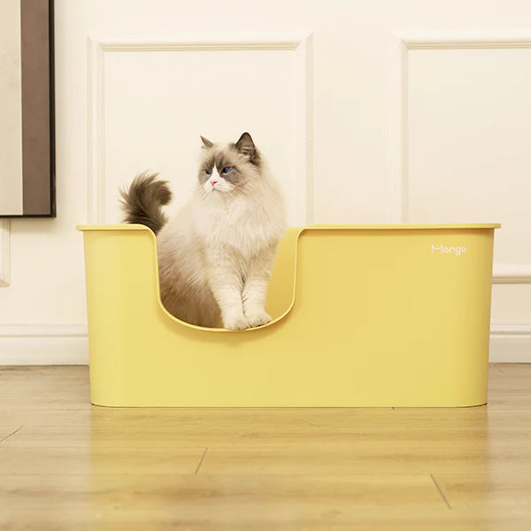 MANGO Open Oversized Splash-Proof Giant Cat Litter Box