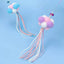 Cat Teaser Wand Toy - Colorful Plush Ball