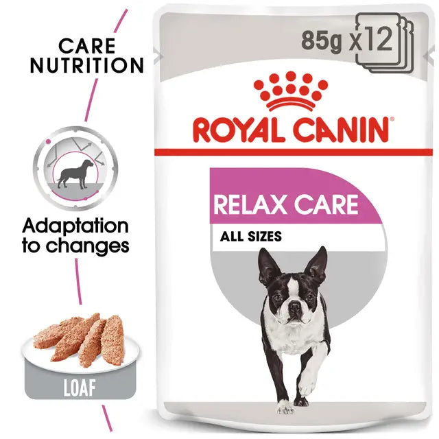 ROYAL CANIN Adult Wet Dog Food Relax Care Loaf 85g x 12