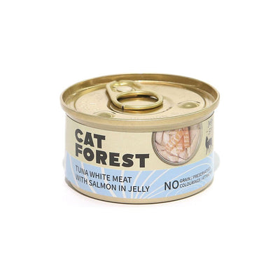 CAT FOREST Premium Tuna White Meat with Salmon in Jelly Canned Cat Food 85g