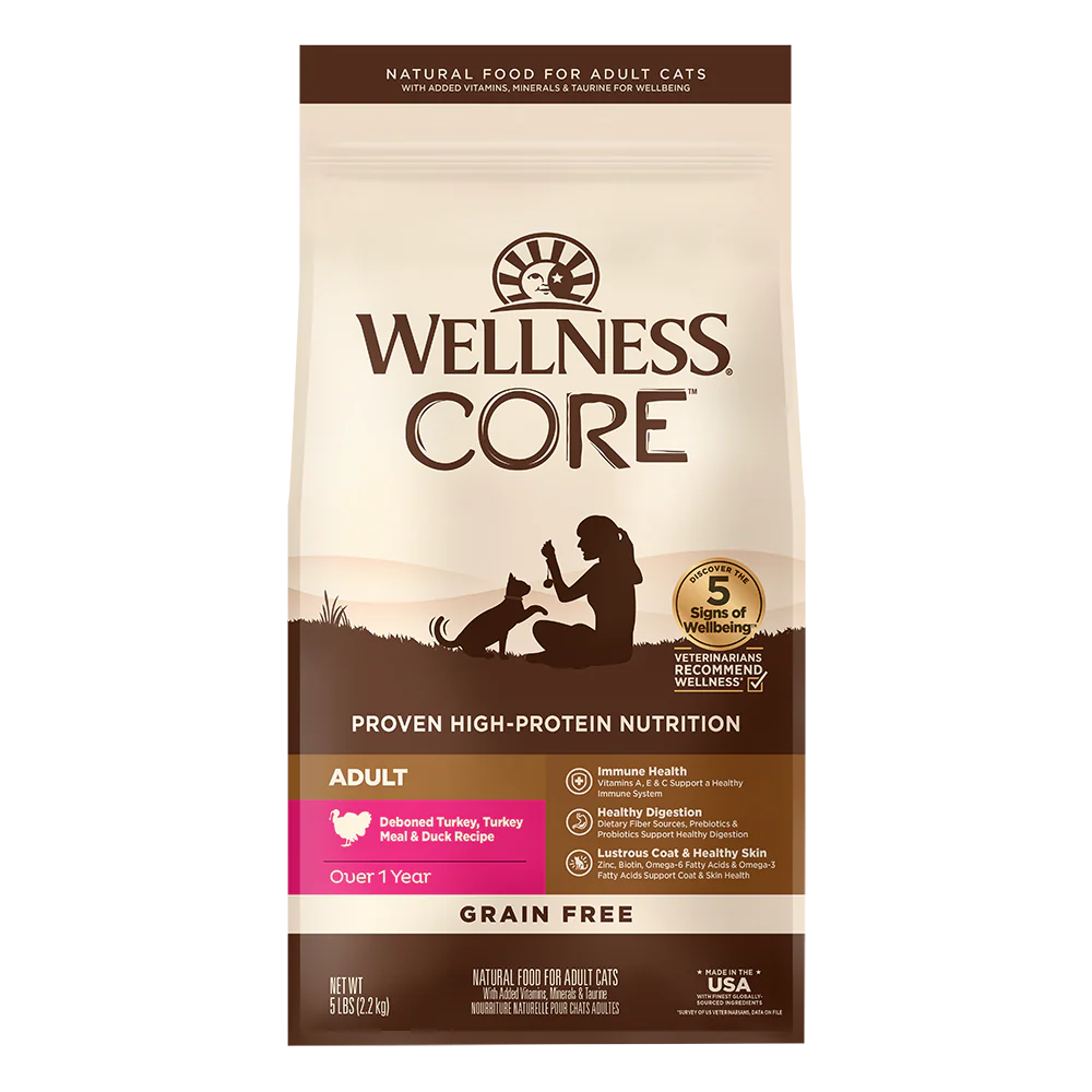 WELLNESS Core Grain Free Cat Turkey & Duck  Formula Dry Food 2.27kg