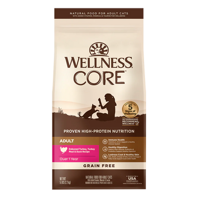 WELLNESS Core Grain Free Cat Turkey & Duck  Formula Dry Food 2.27kg