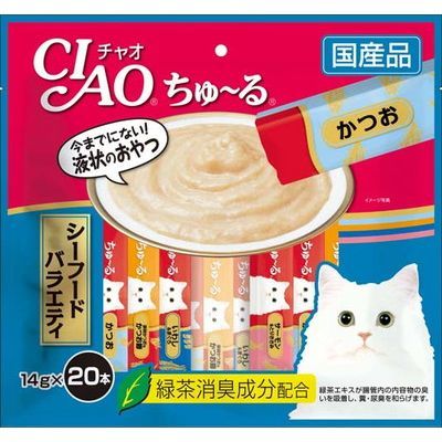 CIAO Churu Seafood Mix Wet Cat Treats (20pcs)