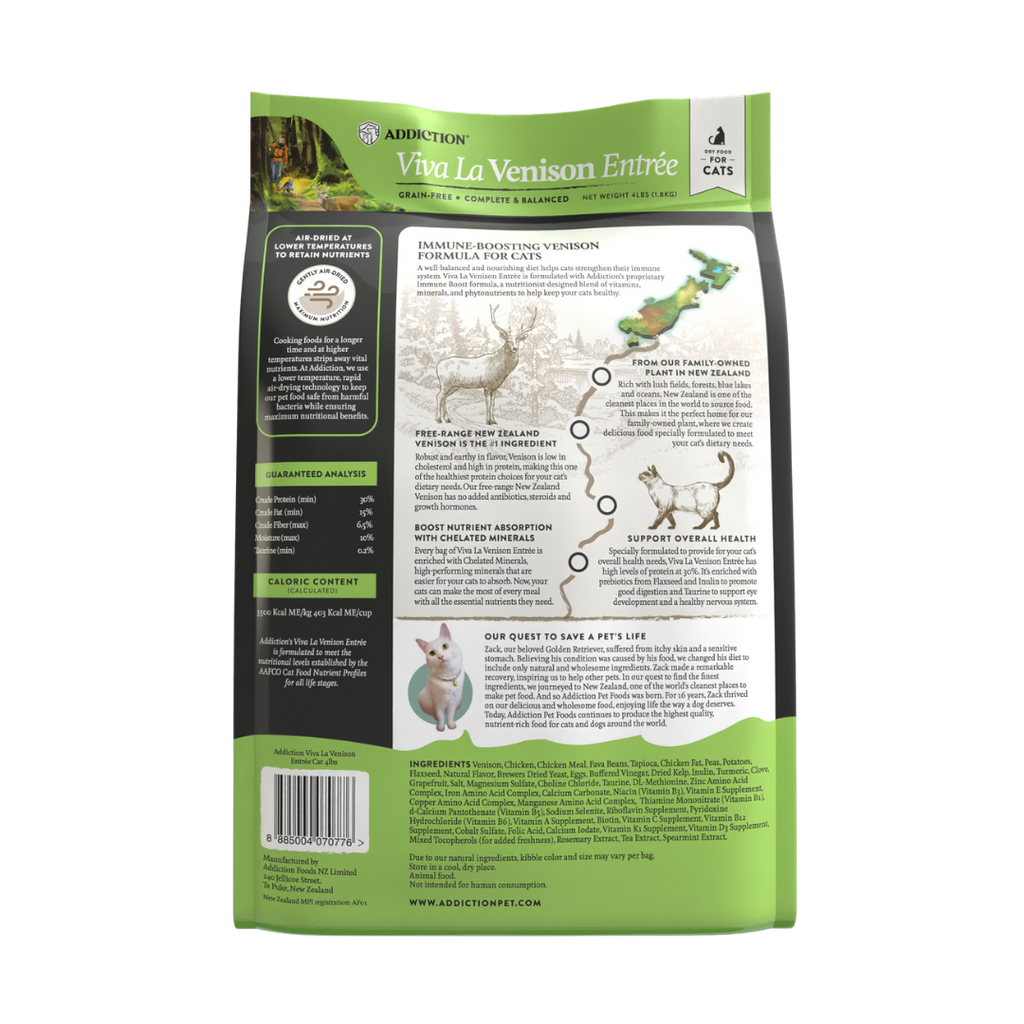 Addiction Cat Dry Food Viva La Venison 1.8kg