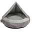 Snuggle Pals Hooded Burrow Plush Pet Bed for Cats & Small Dogs