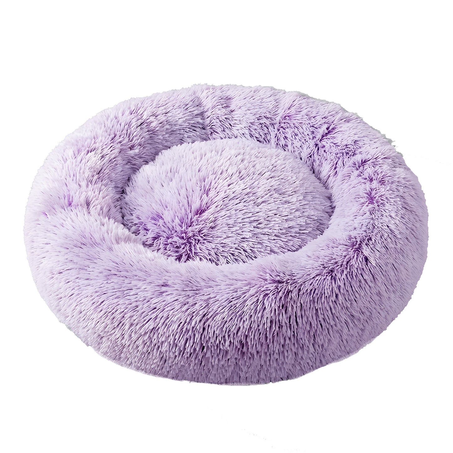 Snuggle Pals Calming Cuddler Plush Pet Bed for Dogs & Cats Ombre Purple
