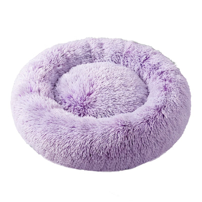 Snuggle Pals Calming Cuddler Plush Pet Bed for Dogs & Cats Ombre Purple