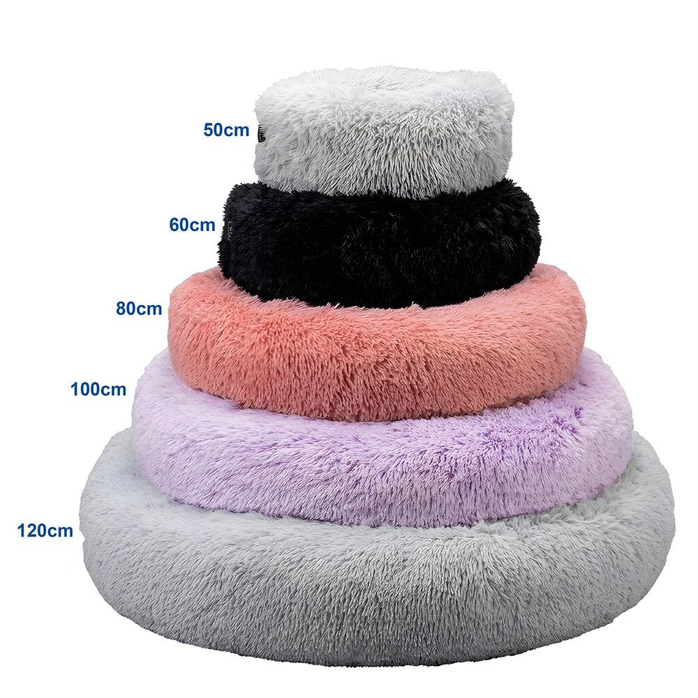 Snuggle Pals Calming Cuddler Plush Pet Bed for Dogs & Cats Ombre Purple