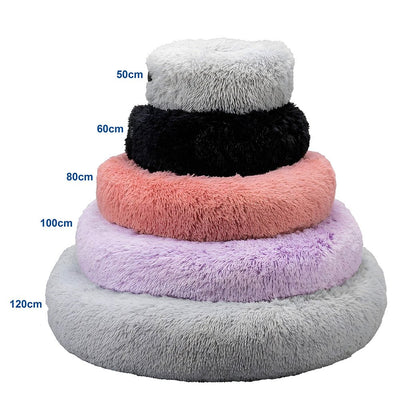 Snuggle Pals Calming Cuddler Plush Pet Bed for Dogs & Cats Ombre Purple