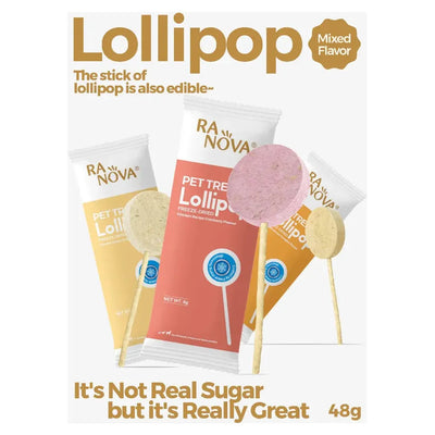 RANOVA Dog Pet Treats Freeze Dried Lollipop (Mixed Flavor) 8g x 6