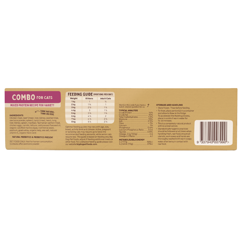 Big Dog Raw Food For Cats Combo 1.38Kg