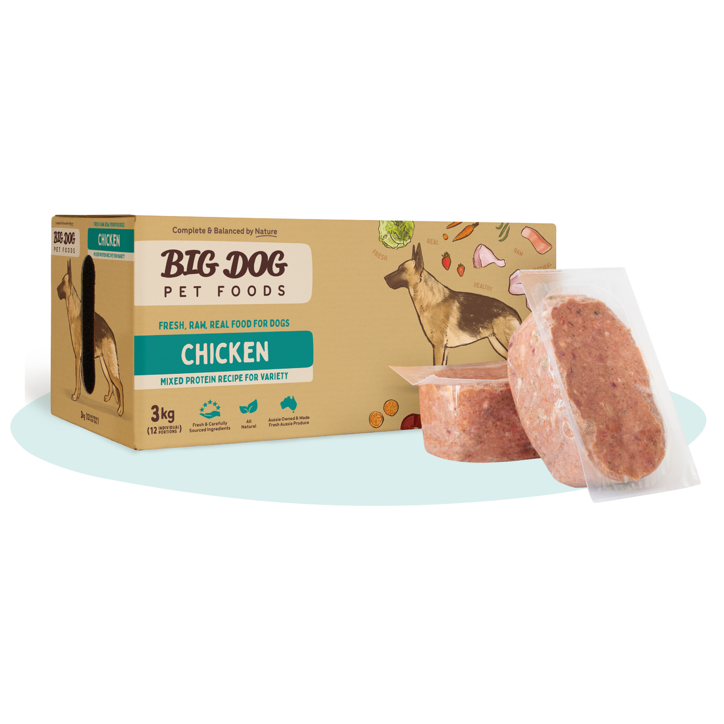 Big Dog Raw Food For Dogs Chicken 3Kg