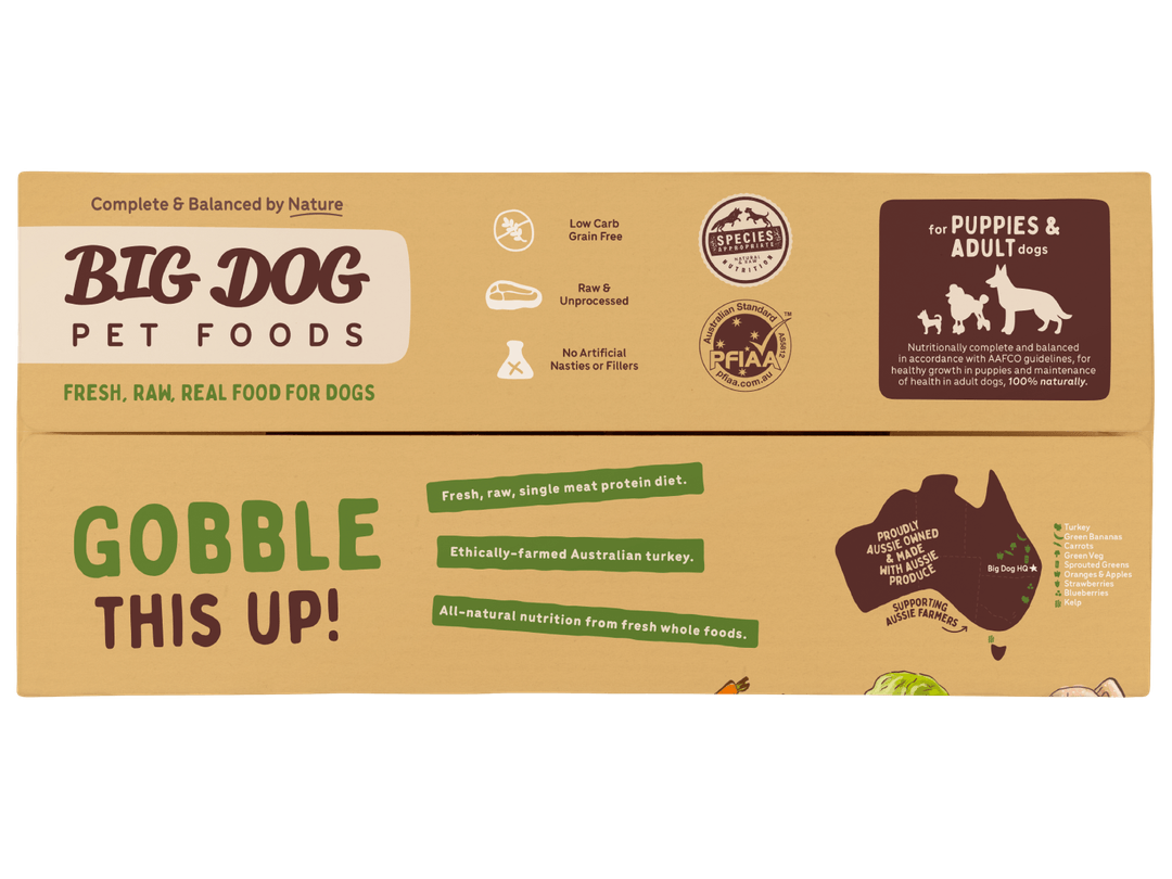 Big Dog Raw Food For Dogs Turkey 3Kg