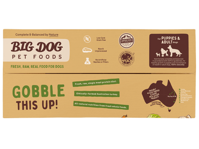 Big Dog Raw Food For Dogs Turkey 3Kg