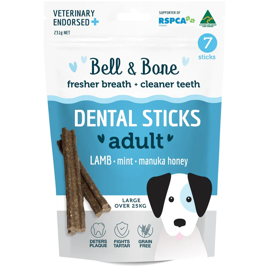 Bell and Bone Dog Dental Sticks - Lamb, Mint and Manuka Honey