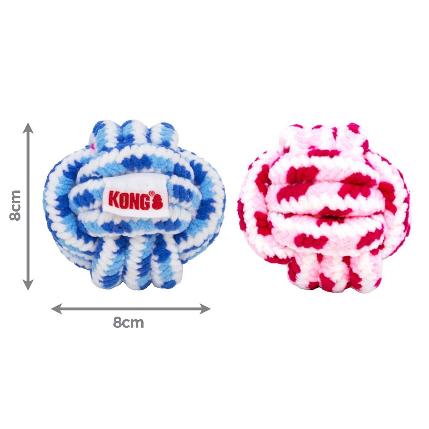 KONG Dog Toy Puppy Rope Ball Assorted Color Large