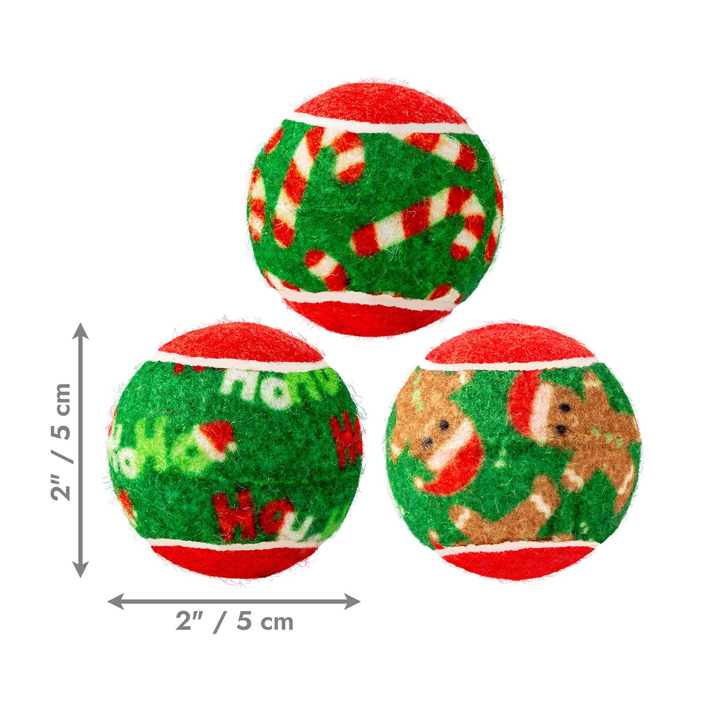 KONG Dog Toy Holiday SqueakAir Balls Small 6PK
