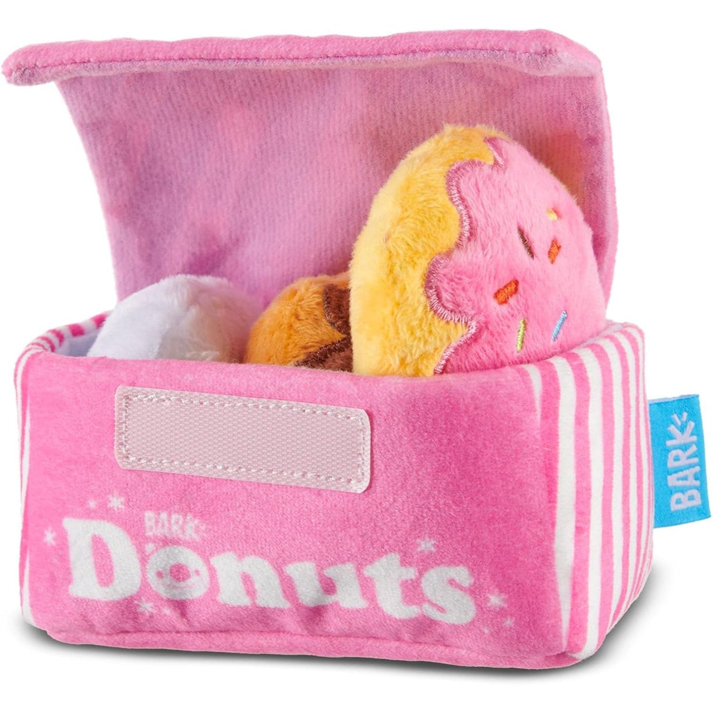 BARK Barker’s Dozen Donuts 4-in-1 Plush Squeaky Crinkly Dog Toy