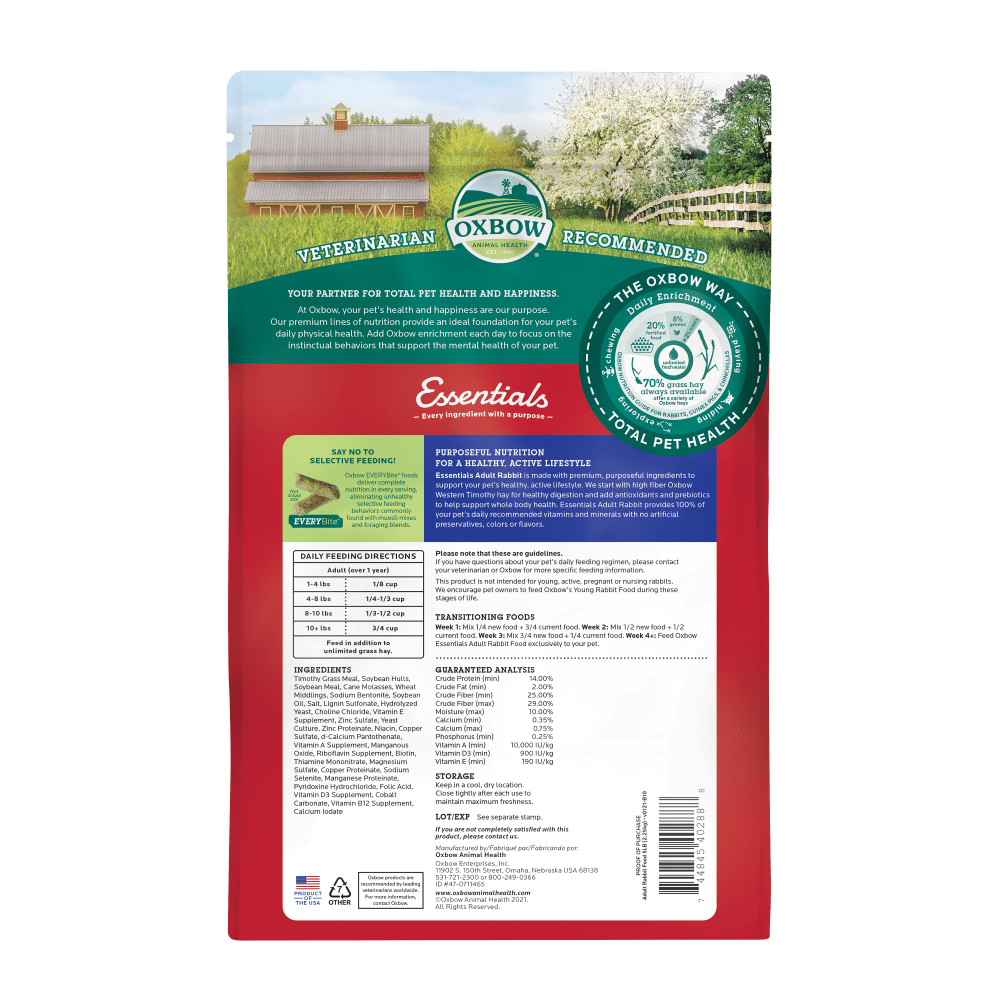 Oxbow Essentials Adult Rabbit Food 2.25kg