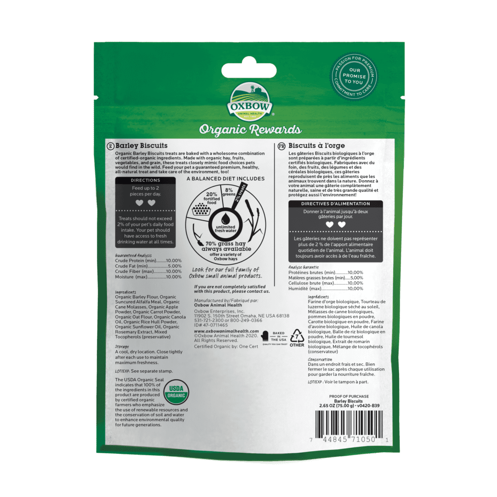 Oxbow Organic Barley Biscuits