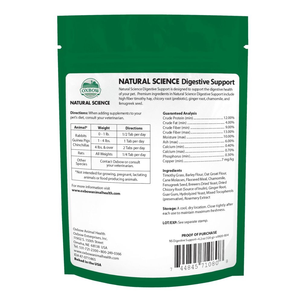 Oxbow Supplements Natural Science Digestive Support