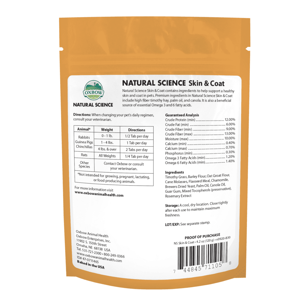 Oxbow Supplements Natural Science Skin & Coat Support