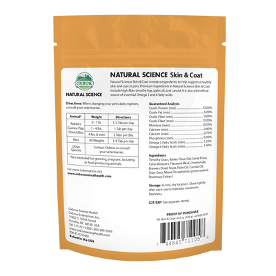 Oxbow Supplements Natural Science Skin & Coat Support