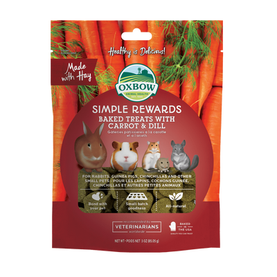 Oxbow Simple Rewards Baked Treats with Carrot & Dill